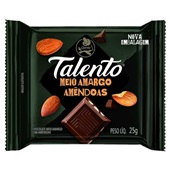 Chocolate Talento Meio Amargo com Amêndoas 25g 1 UN Garoto