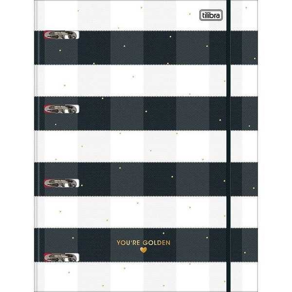 Caderno Argolado Cartonado Universitário com Elástico 80 FL West Villa