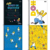 Caderno Espiral Universitário Capas Sortidas 80 FL Simpsons 1 UN Tilib