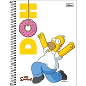 Caderno Espiral Universitário Capa Dura 80 FL Simpsons B 1 UN Tilibra