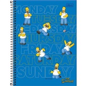 Caderno Espiral Universitário Capa Dura 160 FL Simpsons C 1 UN Tilibra