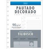 Refil para Tilidisco Universitário Pautado Decorado 200 x 275mm 80 FL