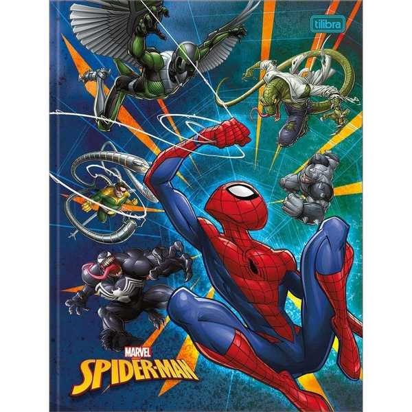 Caderno Brochura Universitário Capa Dura Spider-Man D 80 FL 1 UN Tilib