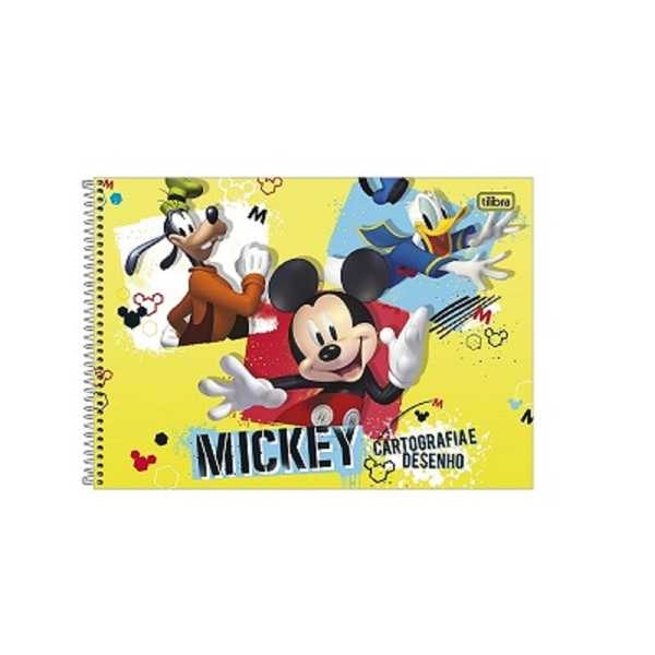 Caderno Cartografia e Desenho Capa Dura 80 FL Mickey A 1 UN Tilibra