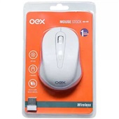 Mouse Stock Branco MS408 Conexão Wireless 800 a 1600 Dpi 1 UN OEX