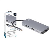 Hub USB-C - 7X1 para HDMI, RJ45, USB 3.0 , Micro SD, SD, USB-C/F Pd 5+