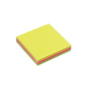 Bloco de Notas Adesivo 76x76mm Amarelo Verde Rosa 150 FL Maxprint
