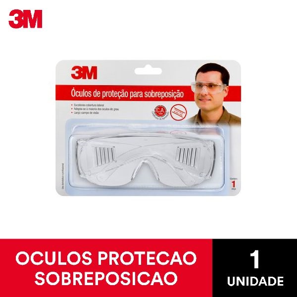 Óculos de Segurança Vision 2000 Sobreposição Incolor PT 1 UN 3M