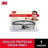 Óculos de Segurança com Cordão VisionT 3000 Incolor 1 UN 3M