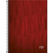 Caderno Universitário Capa Dura 10 Matérias 200 FL Zip Vermelho 1 UN T