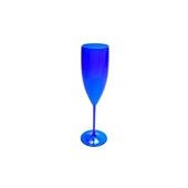 Taça para Espumante Azul Transparente 250ml 2 UN Elite Plastic