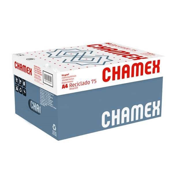 Papel Chamex A4 Sulfite Reciclado Eco 210x297mm 75g CX 5000 FL