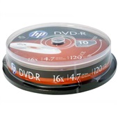 DVD-R Gravável 120min 4.7GB 16X 10 UN HP