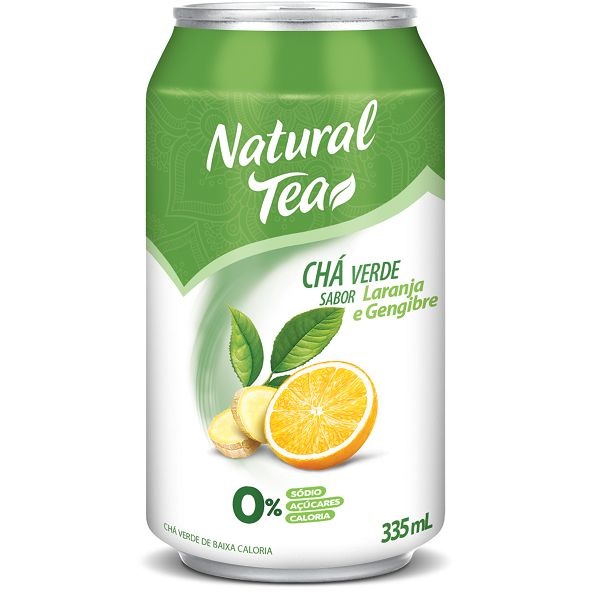 Chá Verde Laranja e Gengibre 335ml 1 UN Natural Tea