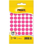 Etiqueta Adesiva Rosa Neon PT com 210 UN Pimaco