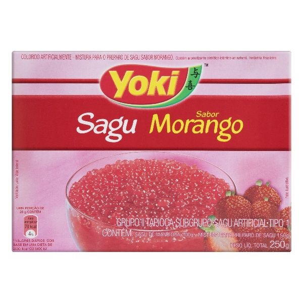 Sagu de Morango 250g 1 UN Yoki