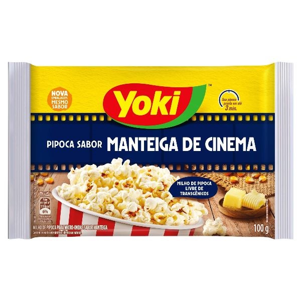 Pipoca para Microondas Manteiga de Cinema 100g Yoki
