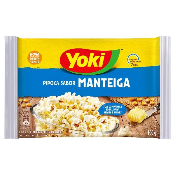 Pipoca para Microondas Manteiga 100g 1 UN Yoki