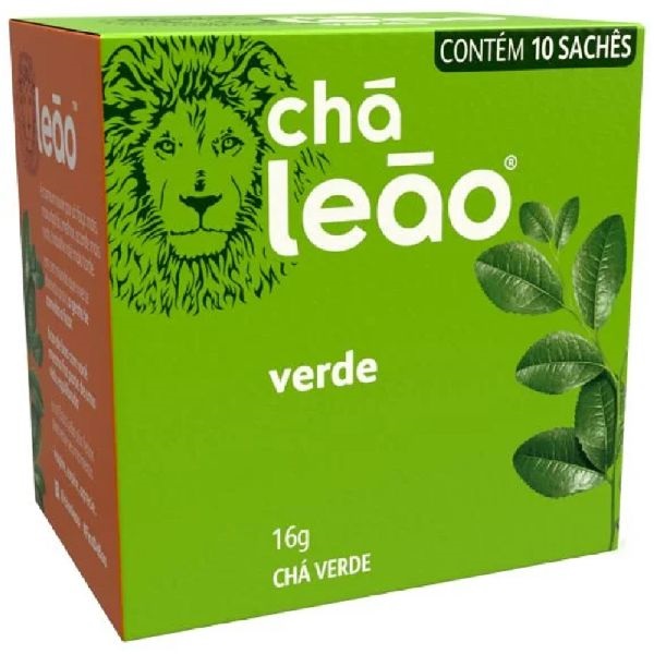 Chá Verde Sachês de 1,6g CX 10 UN Leão