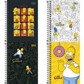 Caderneta Espiral 1/8 Simpsons Capas Sortidas 80 FL 1 UN Tilibra