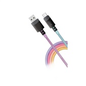 Cabo USB-C LED RGB 1m 2.4A 1 UN I2GO