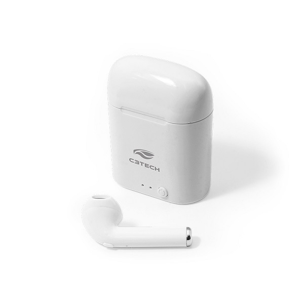 Fone de Ouvido EP-TWS-20WH Bluetooth 5 Branco 1 UN C3Tech