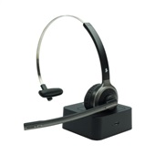 Headset Office Bluetooth sem Fio com Base de Carregamento Preto 1 UN 5