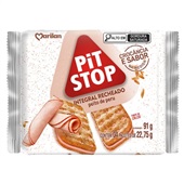 Biscoito Pit Stop Recheado sabor Peito de Peru 91g Marilan