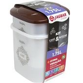 Kit Pote para Café e Açúcar 1750ml 1 UN Jaguar