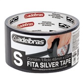 Fita Adesiva Multiuso Silver Tape 48mmx5m Preta 1 UN Adelbras