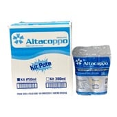 Kit Pote de Plástico com Tampa 250ml CX 500 UN Altacoppo