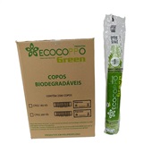 Copo Plástico PP Biodegradável 180ml Transparente CX 2500 UN Ecocoppo Green