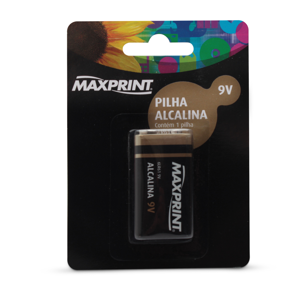 Bateria Alcalina 9V 756396 1 UN Maxprint