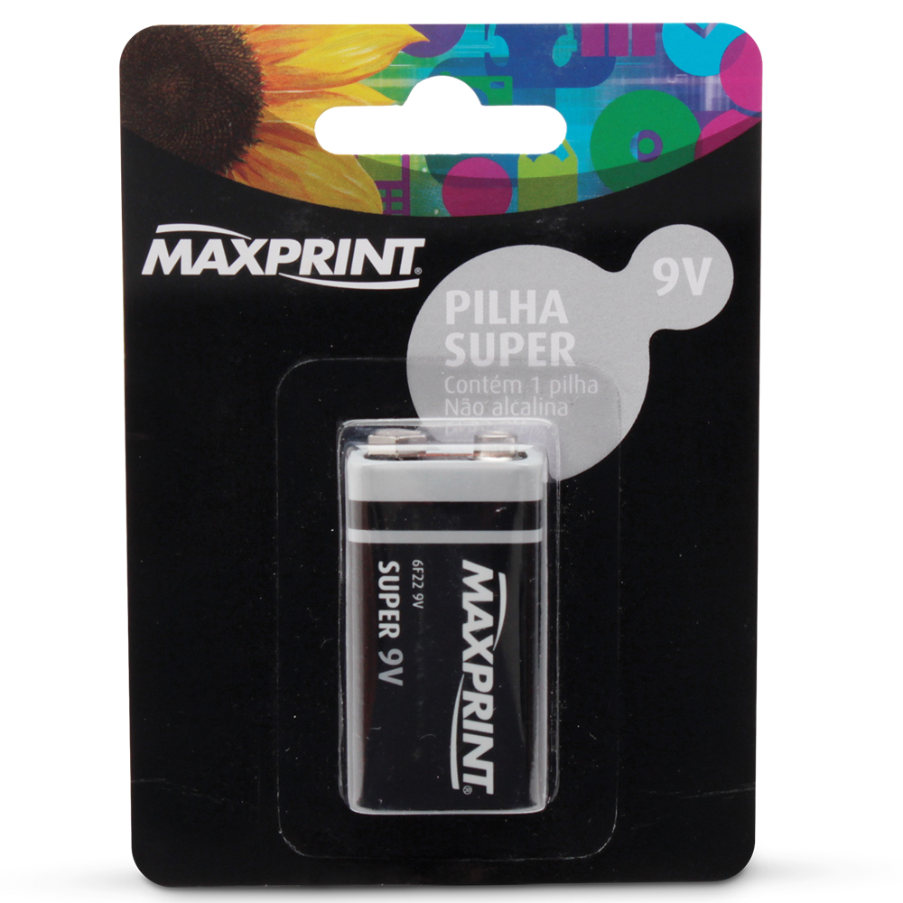 Bateria Comum 9V 756487 1 UN Maxprint