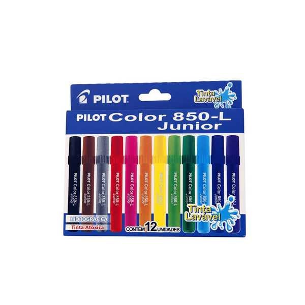 Caneta Hidrográfica Colorir Color Junior 12 Cores Pilot