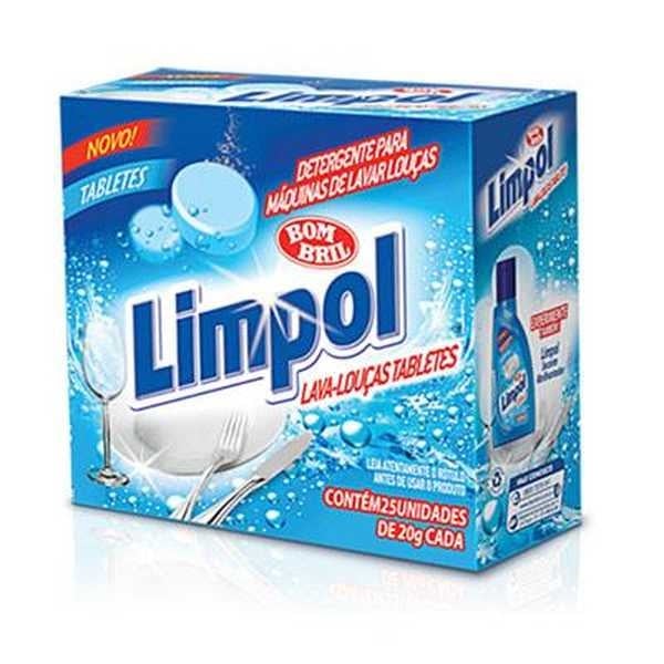 Detergente em Tabletes para Máquina de Lavar Louça 500g 1 UN Limpol