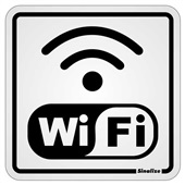 Placa de Alumínio Internet Wi-Fi Sinalize