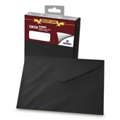 Envelope Carta Color Mais Preto 80g 114x162mm PT 50 UN Romitec