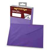 Envelope Comercial Carta sem RPC Color Mais Roxo 80g 114x162mm PT 50 UN Romitec