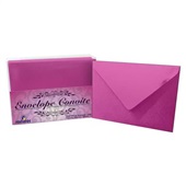 Envelope para Convite Rosa Metálico 120g 163x225mm PT 50 UN Romitec