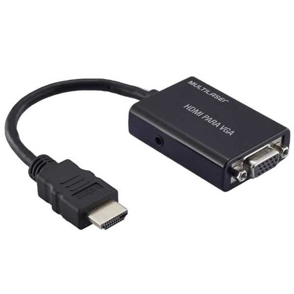 Cabo Conversor HDMI M x VGA F com Saída Áudio 15cm WI293 1 UN Multilaser