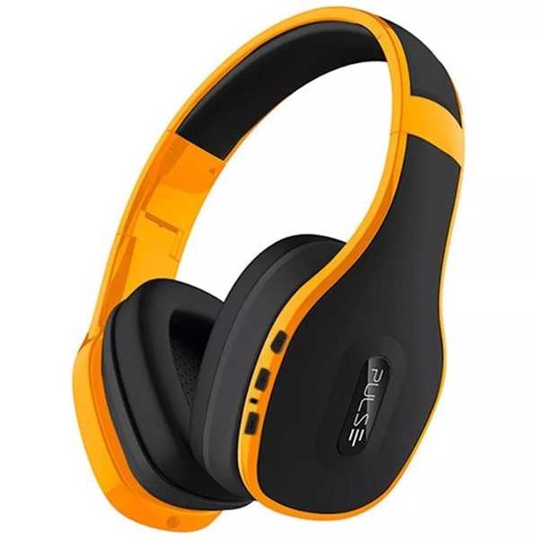 Headphone Over Ear Stereo Bluetooth e Conector P2 Amarelo PH151 1 UN Pulse