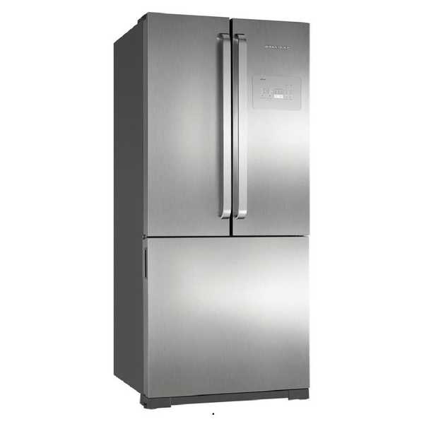 Refrigerador 540L 3 Portas Frost Free Syde Inverse 220V Inox 1 UN Brastemp