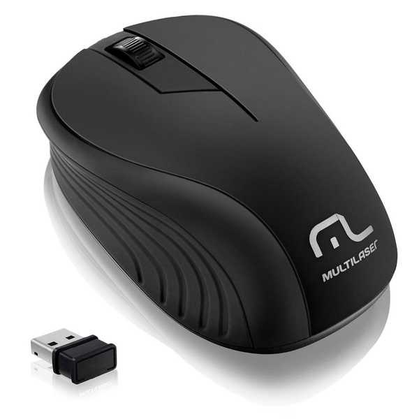 Mouse sem Fio 2.4GHz USB Preto MO212 1 UN Multilaser