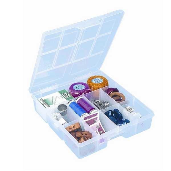 Caixa Organizadora 9 Divisórias Cristal 19,5x16,7x4,5cm 1 UN São Berna