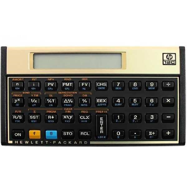 Calculadora Financeira 120 Funções Preto 12C Gold 1 UN HP