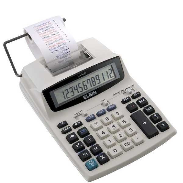 Calculadora de Mesa com Bobina 12 Dígitos MA5121 1 UN Elgin