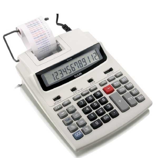 Calculadora de Mesa com Bobina 12 Dígitos MR6125 1 UN Elgin