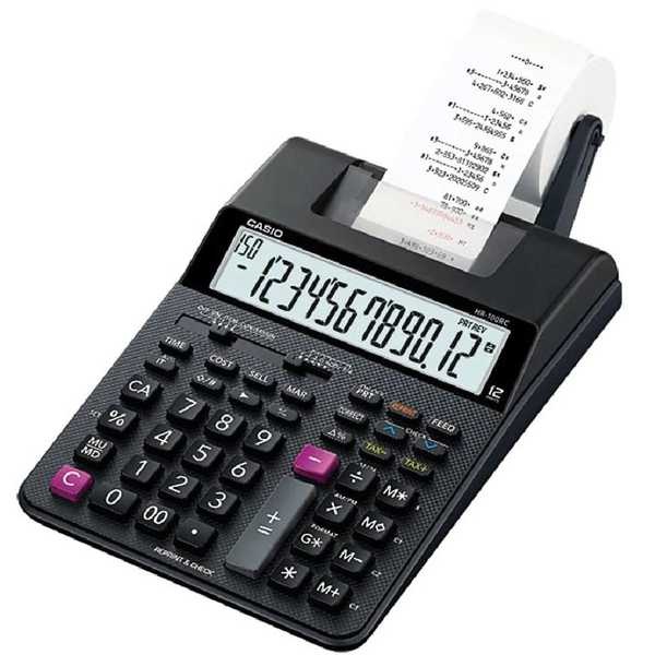Calculadora de Mesa Bobina 12 Dígitos Preto HR100RC 1 UN Casio