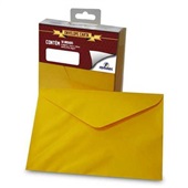 Envelope Carta Color Mais Gema 80g 114x162mm PT 50 UN Romitec